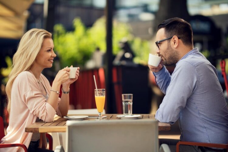 couple on coffee