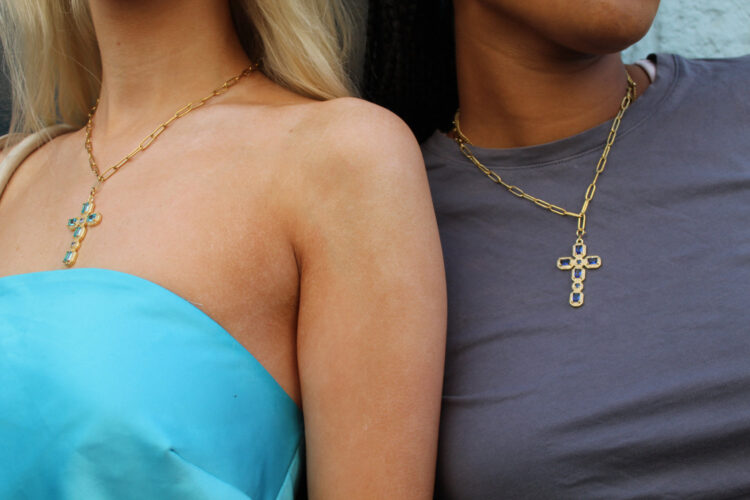 Wearing Golden Cross for women