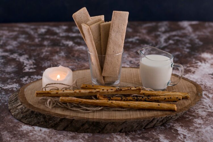 candle on wood