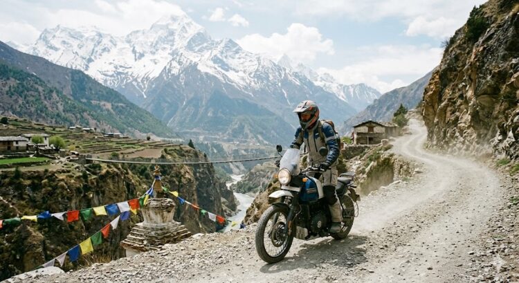 Motorcycling ride in Nepal